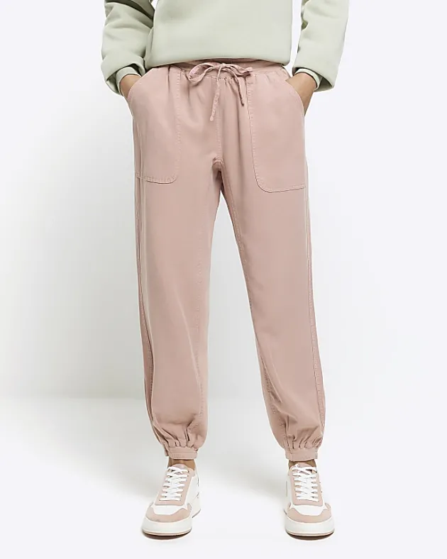 River Island lyocell cuffed joggers< Trousers