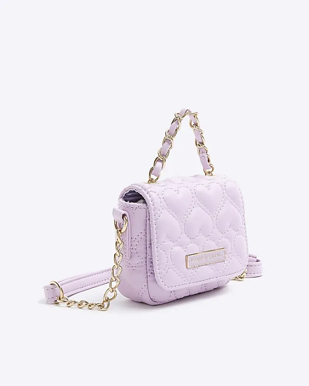 River Island quilted heart cross body bag< Bags & Purses