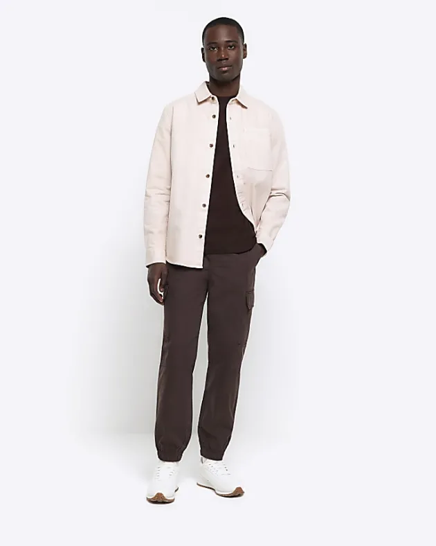 River Island regular fit chest pocket shirt< Shirts