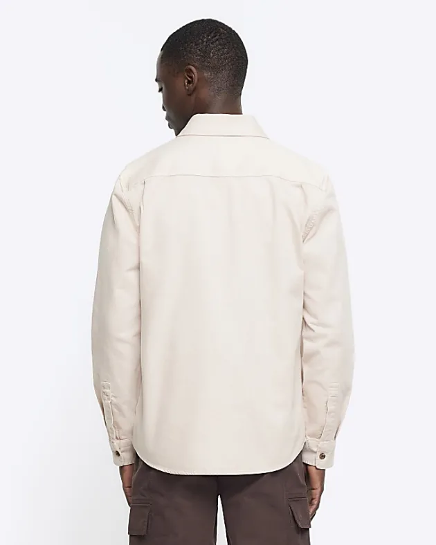 River Island regular fit chest pocket shirt< Shirts