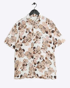 River Island regular fit floral short sleeve shirt< Shirts