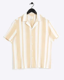 River Island regular fit stripe revere shirt< Shirts