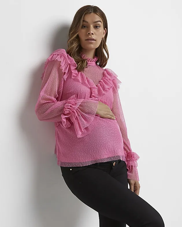 River Island ruffled maternity top< Maternity