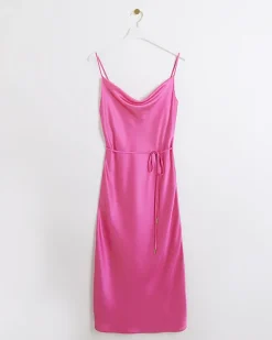 River Island satin cowl neck slip midi dress< Dresses