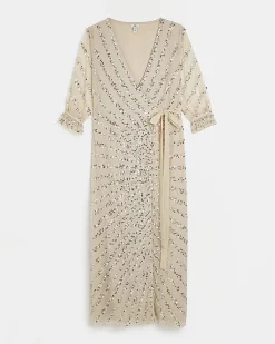 River Island sequin wrap maxi dress< Dresses