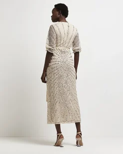River Island sequin wrap maxi dress< Dresses