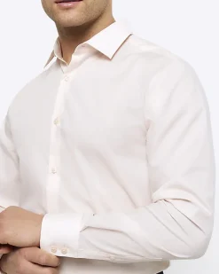 River Island slim fit long sleeve smart shirt< Shirts