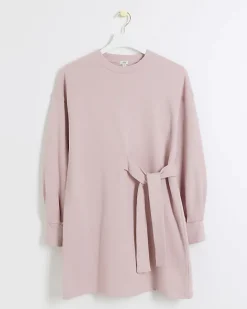 River Island tie side sweatshirt mini dress< Dresses