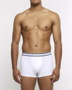 River Island 4PK and White cotton stretch Trunks< Underwear & Socks