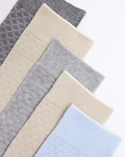 River Island 5PK textured ankle socks< Underwear & Socks