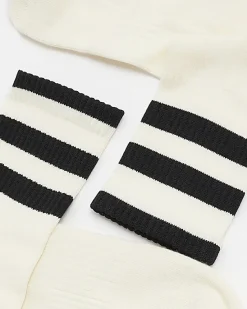 River Island 3PK ecru stripe midi tube socks< Underwear & Socks
