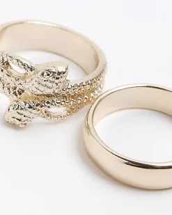 River Island 2PK gold colour snake ring< Jewellery & Watches