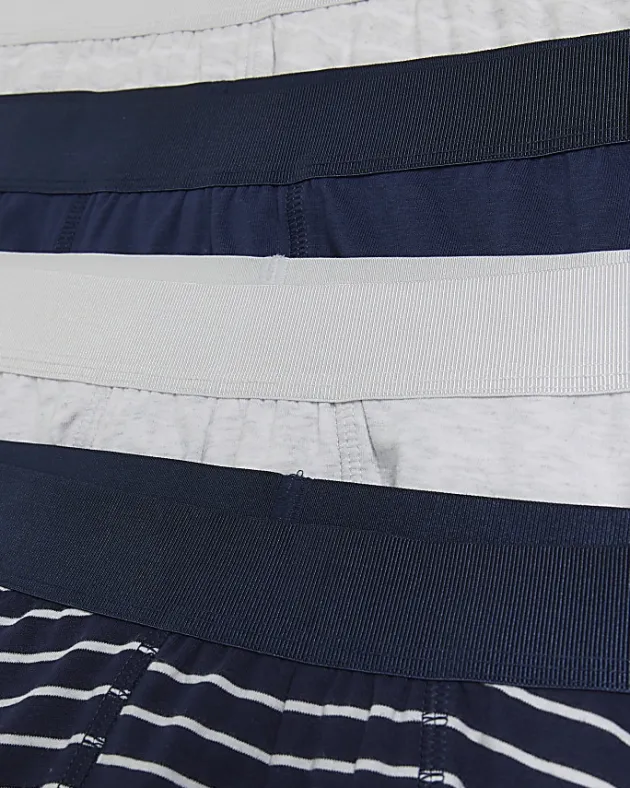 River Island 4PK stripe Cotton Stretch trunks< Underwear & Socks
