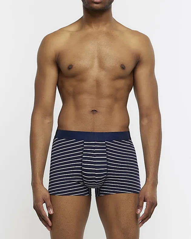 River Island 4PK stripe Cotton Stretch trunks< Underwear & Socks
