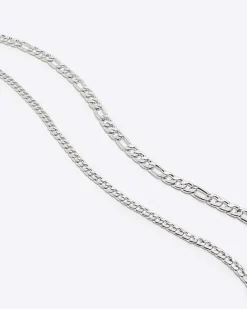 River Island 2PK silver colour chain necklace< Jewellery & Watches