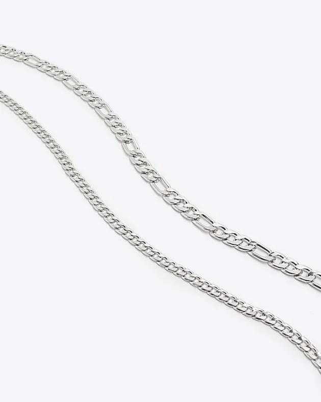 River Island 2PK silver colour chain necklace< Jewellery & Watches