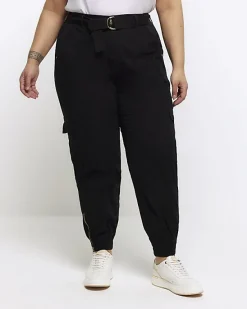 River Island Plus belted utility cargo trousers< Plus