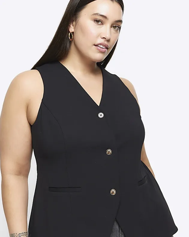 River Island Plus button up waistcoat< Plus