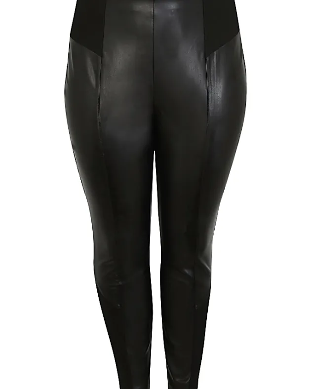 River Island Plus faux leather leggings< Plus