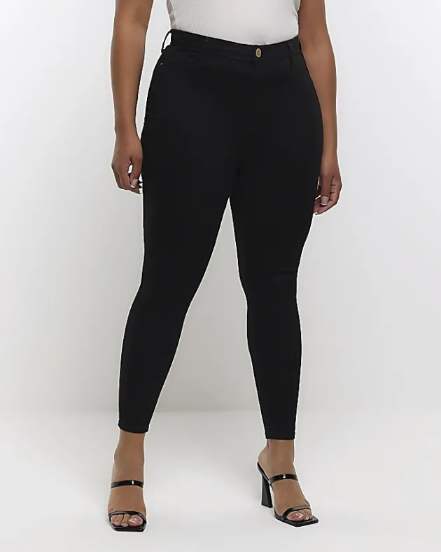 River Island Plus high waist skinny jeans< Plus