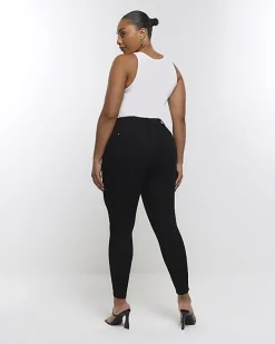 River Island Plus high waist skinny jeans< Plus