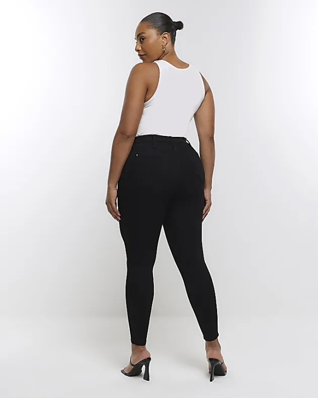 River Island Plus high waist skinny jeans< Plus