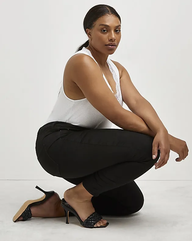 River Island Plus high waist skinny jeans< Plus