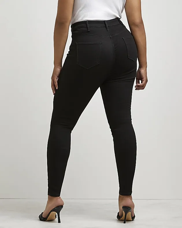 River Island Plus high waist skinny jeans< Plus