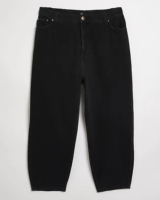 River Island Plus high waisted mom jeans< Plus