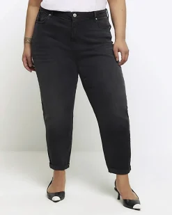 River Island Plus high waisted mom jeans< Plus