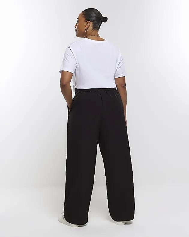 River Island Plus pleated wide leg trousers< Plus
