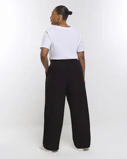 River Island Plus pleated wide leg trousers< Plus