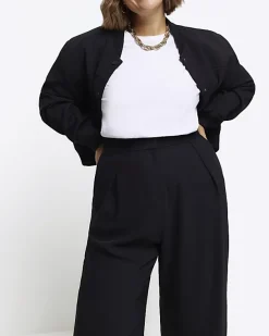 River Island Plus pleated wide leg trousers< Plus