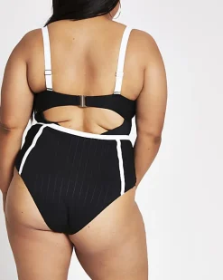 River Island Plus plunge bandage swimsuit< Plus