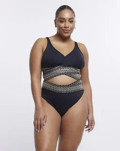 River Island Plus plunge bikini top< Plus