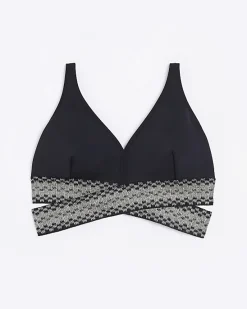 River Island Plus plunge bikini top< Plus