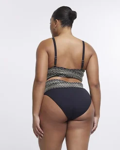 River Island Plus plunge bikini top< Plus