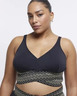River Island Plus plunge bikini top< Plus