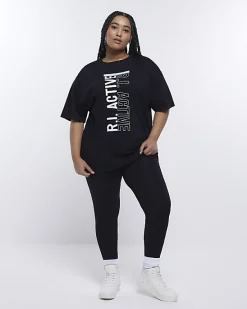 River Island Plus RI Active graphic print t-shirt< Plus