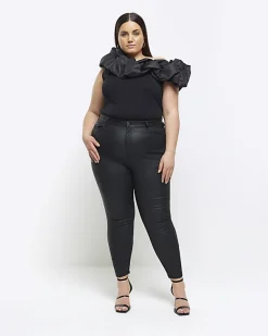 River Island Plus ruched asymmetric sleeveless top< Plus