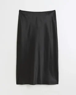 River Island Plus satin midi skirt< Plus