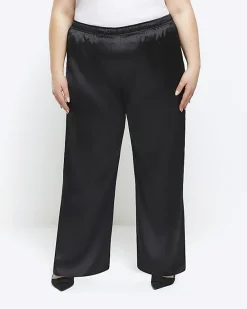 River Island Plus satin wide leg trousers< Plus