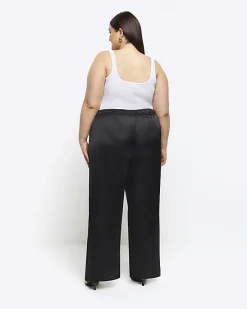 River Island Plus satin wide leg trousers< Plus