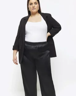 River Island Plus satin wide leg trousers< Plus