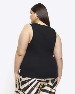 River Island Plus scoop neck vest top< Plus