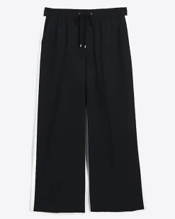 River Island Plus side stripe wide leg joggers< Plus