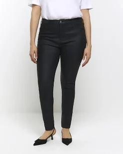 River Island Plus skinny fit coated jeans< Plus