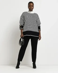 River Island Plus stripe long sleeve jumper< Plus