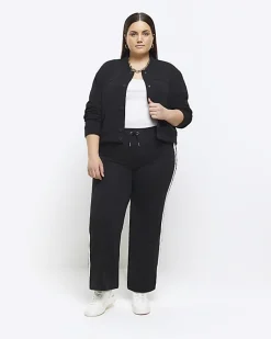River Island Plus tailored crop bomber jacket< Plus