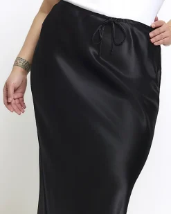 River Island Plus tie waist midi skirt< Plus
